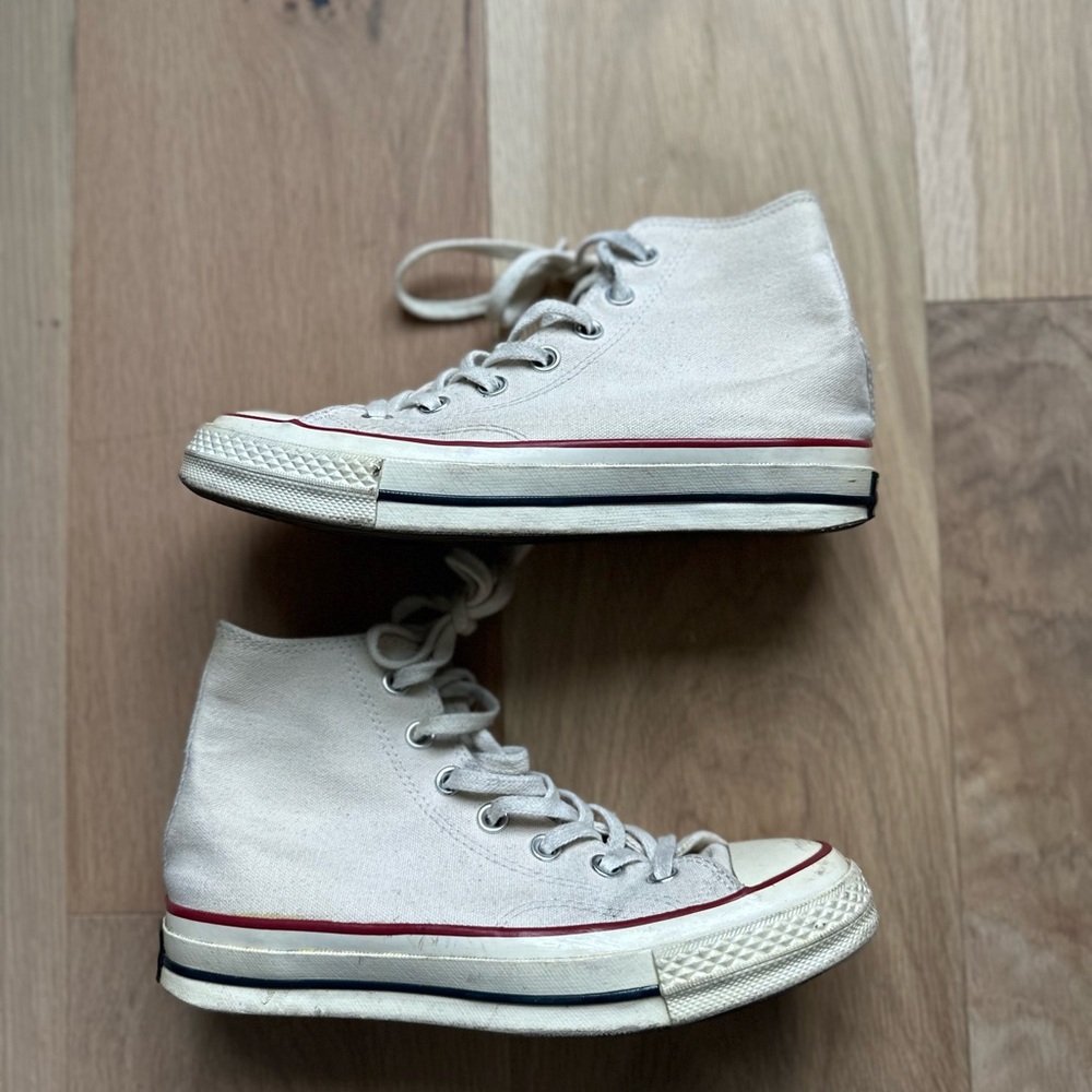 Cream Converse Chuck 70 High-Top Sneakers